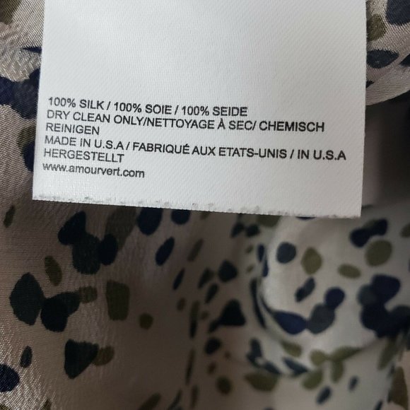 Amour Vert 100% Silk Tunic Top High Low Popover - Picture 8 of 8